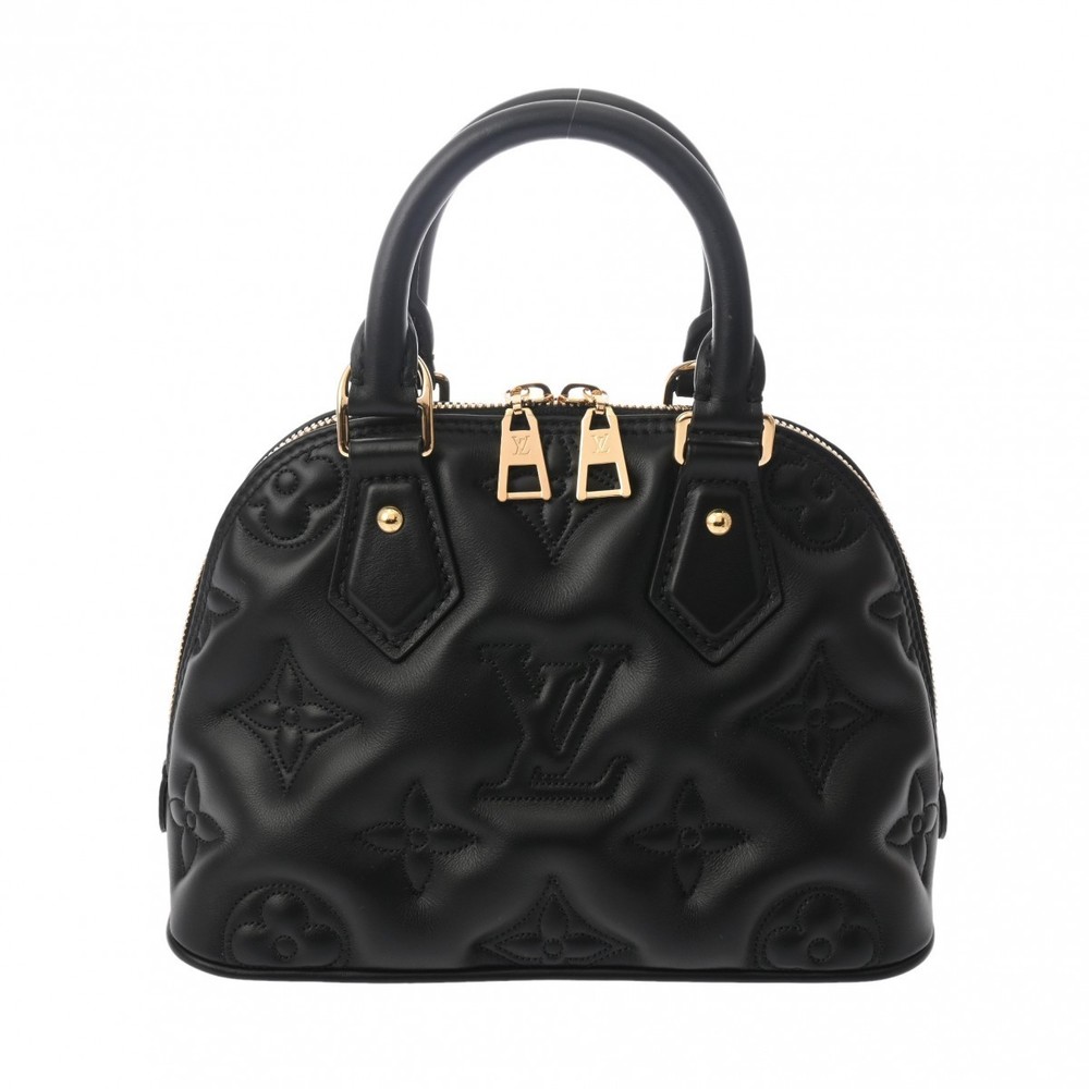 Louis Vuitton Alma Soft BB Black Calf Handbag Bag Back - Picture 1 of 15